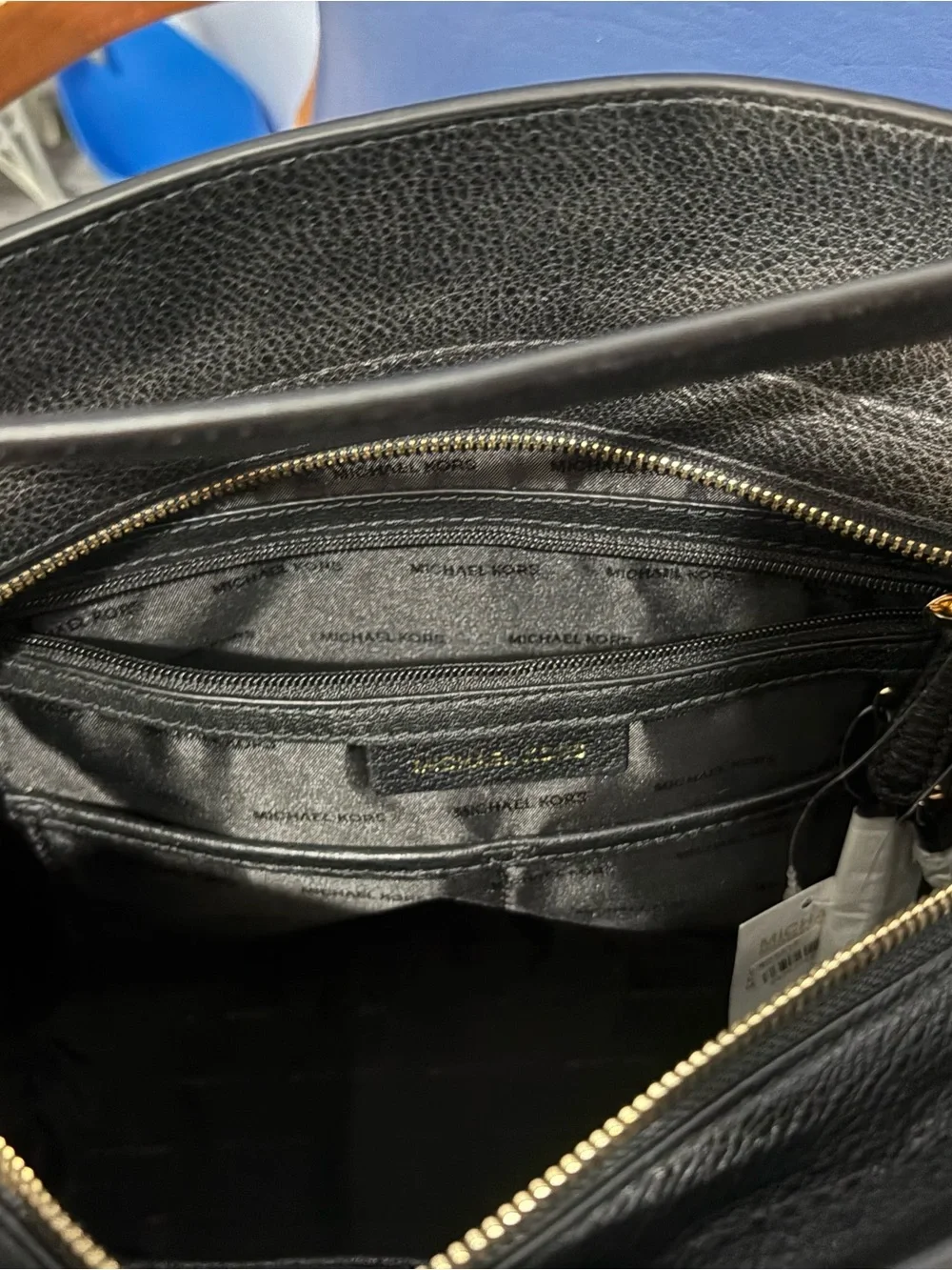 Michael Kors Black Pebbled Leather Evie large hobo bag with Gold Hardware